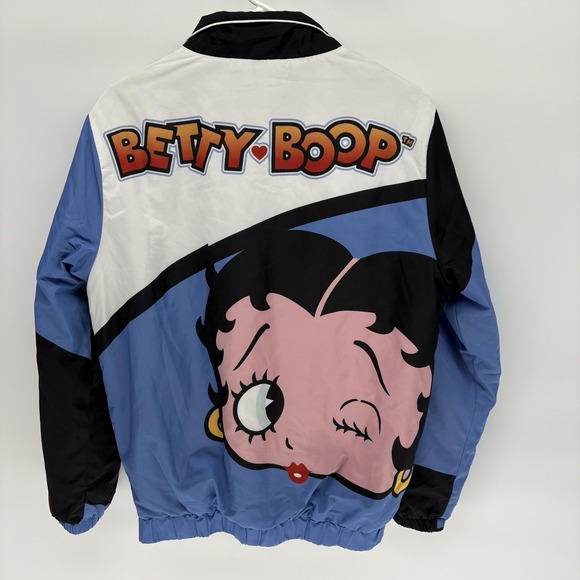 New With Tags Reason Betty Boop Racing Windbreaker Jacket Women Large 2024 - Picture 7 of 9